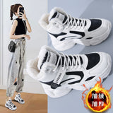 Breakj Boots Women 2024 New Winter Women's Shoes Short Tube Warm Cotton Shoes With Velvet And Thick Women's Boots Martin Boots