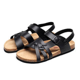 Fashion Men Leather Sandals Outdoor Comfortable Breathable Sports Casual Non-Slip Beach Luxury Sandals