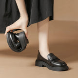 Breakj Platform Loafer Women's 2023 New High Heel Small Leather Shoes British Style With Thick Heel Soft Sole Single Shoes