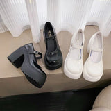 2024 New Waterproof Platform High Heels Women's Thick Heels Black Sexy Catwalk Cheongsam Professional Women's Singles