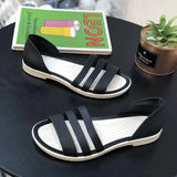 Sandals Women 2023 New Fashion Simple Round Head Solid Candy Color Open Toe Versatile Square Heel Women's