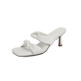 Spring And Summer New High-Heeled Simple Sandals Girls Wear Square Head Shit Feeling High-Heeled Sandals In