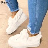 Women Boots 2023 New Winter Ankle Boots Suede Leather Snow Boots Plush Natural Fur Warm Slip-on Ladies Shoes Flats Plus Size