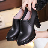 Women Genuine Leather Shoes New Fashion Women Pumps with High Heels for Ladies Work Shoes Dancing Platform Pumps 2023