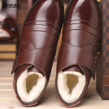 Shoes Men Chelsea Boots Leather Warm Shoes Men Ankle Boots Fashion Brand Cow Leather Male Footwear