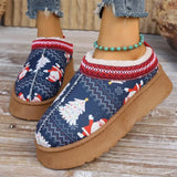 Claus Winter Retro Women Snow Warm Suede Leather Lazy Loafers Boots Shoes Woman Lady Female Bottine Botas Boots Mujer