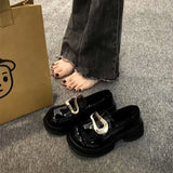 Shoes Women's Shoes 2024 Spring New Style Thick Soles, Thick Heels, Black Shoes, Jk Mary Jane Shoes, Single Shoes, Small Leather
