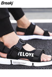 Men shoes Gladiator Men's Sandals Roman Men Shoes Summer Flip Flops Gray Black Flat Sandals Large Size
