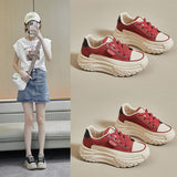 New High Top Cotton Sneakers Fashion Plush Warm Sports Dad's Shoes Color Matching Casual Running Platform Vulcanize