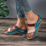 Breakj Bottom Large-Size Roman Wind Sandals Women's Hole Hole Lightly Exposed Toe And Slippers