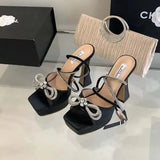 Heel Shoe Roman Style Navy Blue Pumps Sandals Ladies 2024 Basketball Platform Low-Heeled Orange Beige African Latest
