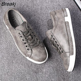 Luxury Leather Shoes Men Sneakers Men Trainers Lace-up Flat Driving Shoes Zapatillas Hombre Casual