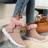 Winter Women Fur Warm Snow Boots Casual Shoes New Short Plush Suede Ankle Boots Flats Gladiator Sport Ladies Botas