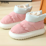 Fur Slippers Women Plush Warm House Slippers Slip on Flat Soft Casual Shoes Slides Couple Cotton Indoor Home Floor