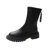 Women Thigh High Boots Women Casual Plush Knee Boots Brand Designer Zip Ladies Leather Long Boots White Mujer Shoes
