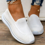 Mesh Sneakers for Women 2023 Autumn Slip On Knitted Loafers Shoes Woman Black White Lightweight Non Slip Casual