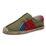 Linen Breathable Casual Flats Shoes Mens Espadrilles Loafers Fashion Men Canvas Shoes Fisherman Shoe Driving