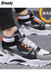 Men's Boots Fashion Thick Bottom Non-slip Warm Winter Shoes for Men Fur Warm Ankle Snow Boots Footwear Male Sneakers 2023