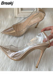 PVC 12cm high heel pointed toe high-heeled shoes women's shoes party wedding 10cm 8cm QP187