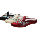 Breakj Wind In Summer Wearing Embroidered Hand-Sewn Drill Cloth Slippers Women's Sandals Bright Silk Cloth With