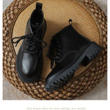 Boots Women's Boots 2024 New Spring And Autumn Single Boots With Thick Soles Retro English Style Short Boots Fashion