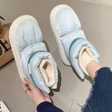 Women's Snow Boots 2023 Warm Down Female Winter Shoes Mixed Color Outdoor Ankle Boots for Women Plush Design Casual