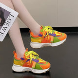 Women Vulcanized Woman Rivet Shoes Female Platform Wedges Women's Leopard Casual Ladies Women's Sneakers Tennis