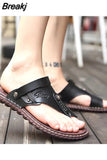 Clip Toe Flip Flops Mens Sandals Male Shoes Fashion Flat Non-slip Slide Slippers Casual Beach Holiday Sport