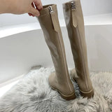 Boots And Velvet Boots 2024 New Knight Boots White Boots Online Celebrity Skinny Boots Online Celebrity