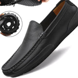 Men Shoes Luxury Trendy 2023 Casual Slip on Formal Loafers Men Moccasins Italian Black Male Driving Shoes
