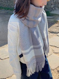 Free Shipping Scarf Headscarf Winter Women Ladies Men Preppy Striped Warm Scarves Soft Pashmina Mujer Female Male Wrap