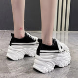 Chunky Platform Sneakers for Women High Heels Thick Bottom Vulcanize Shoes Woman 2023 Spring Autumn Increase Casual