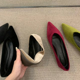 Spring New Brand Women Flat Heel Shoes Fashion Shallow Mouth Slip On Ladies Elegant Casual Loafers Pointed Toe