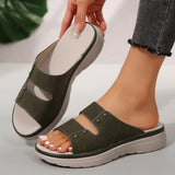 Breakj New Summer Thick-Soled Slippers Women's Shoes Thick Soles With Casual Slippers Outside Wearing Cold