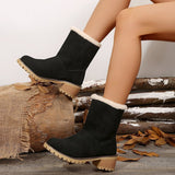 Tumbling Women's Boots Autumn And Winter Woollen Short Boots Women's Boots Plus Velvet Lady