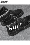Men Boots Waterproof Warm Fur Snow Boots Men Outdoor Work Casual Shoes Military Combat Rubber Ankle Fashion Letter