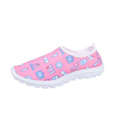 Cartoon Nurse Doctor Print Women Sneakers Slip on Light Mesh Shoes Summer Breathable Flats Shoes Zapatos