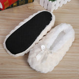 Fluffy Female Floor Slipper Women's Winter Shoes Warm Thick Fur Plush Anti-Skid Grip Sole Cute Funny Indoor Home House