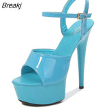 Pole Dance Shoes Stripper High Heels Women's Sexy Show Shoes Sandals Party Club 15 CM Platform High-heeled Wedding