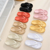 Summer Thick Platform Flip Flops Women 2023 Clip Toe Soft Sole Slippers Woman Comfy Eva Non Slip Beach Sandals