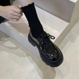 Hot Sale Shoes for Women Mary Janes Women's High Heels Fashion Lace Up Casual Boots Women New Round Toe Platform