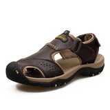Men Shoes 2023 Genuine Leather Men Sandals Outdoor Male Beach Slippers Man Sandals Plus Size
