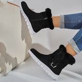 Boots 2023 Snow Boots New Winter Korean Version Thickened Solid Color Short Boots Plush Warm Flat