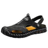 Men's Sandals Leather Men's Slippers Fashion Sandals Luxury Soft Outoor Slippers Man Beach Shoes Big Sizes