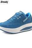 Shoes for Women Autumn Fashion Platform Sneakers Women Plus Size Lacing Casual Sport Shoes Wedge Loafers Zapatos De