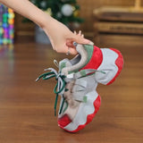 Breakj Sweet And Cool Girl Dad Shoes Super High Sneakers Thick Sole Light Breathable Versatile School Style Hot