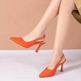 New Summer Women's Shoes, Shallow Mouth High Heel 9cm Pointed Thin Heel Sandals, Casual Fashion
