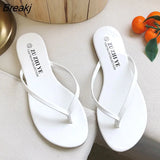 Slippers Women New Trend Simple Flip-flops Fashion Flat Bottom Outer Wear Non-slip Flip-flops Beach Sandals and