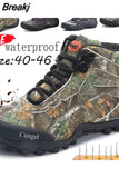 Men Tactical Shoes High Top Hiking Durable Waterproof Anti-Slip Outdoor Climbing Trekking shoe Military Tactical Low