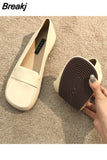 Womens Loafers Shoes Round Toe Autumn Female Footwear Modis Oxfords Soft Shallow Mouth Elegant Casual Sneaker Slip-on